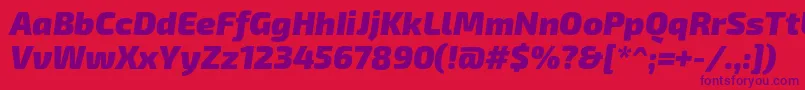 fuente Exo2.0Blackitalic – Fuentes Moradas Sobre Fondo Rojo