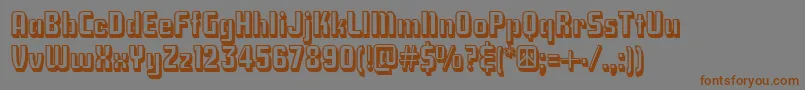 NationalDebt3D Font – Brown Fonts on Gray Background
