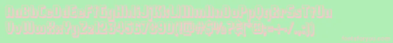 NationalDebt3D Font – Pink Fonts on Green Background