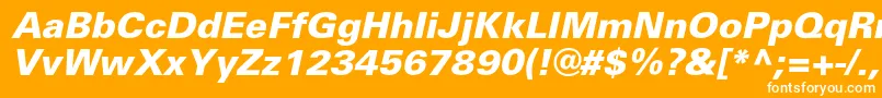 UniversblackcItalic Font – White Fonts on Orange Background