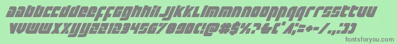 Exoplanetital Font – Gray Fonts on Green Background