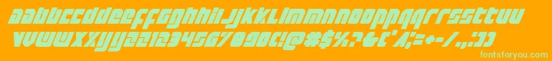 Exoplanetital Font – Green Fonts on Orange Background