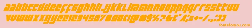 Exoplanetital Font – Orange Fonts on Pink Background