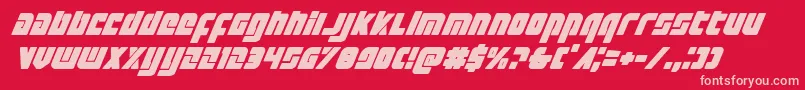 Exoplanetital Font – Pink Fonts on Red Background