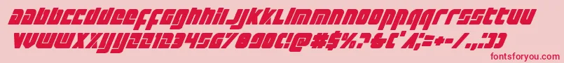 Exoplanetital Font – Red Fonts on Pink Background