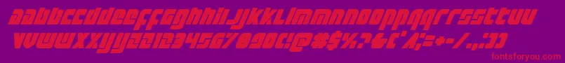 Exoplanetital Font – Red Fonts on Purple Background