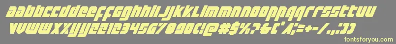 Exoplanetital Font – Yellow Fonts on Gray Background