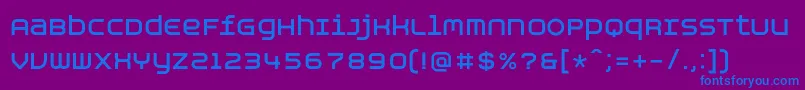 フォントAspirinAdvancebold – 紫色の背景に青い文字