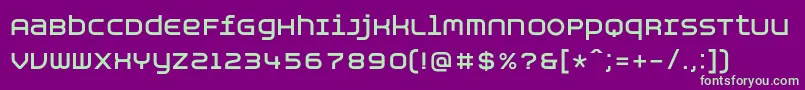 Шрифт AspirinAdvancebold – зелёные шрифты на фиолетовом фоне