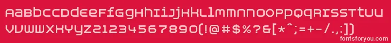 フォントAspirinAdvancebold – 赤い背景にピンクのフォント