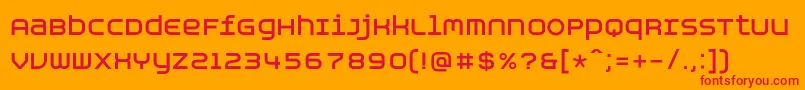 フォントAspirinAdvancebold – オレンジの背景に赤い文字