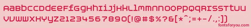 フォントAspirinAdvancebold – ピンクの背景に赤い文字