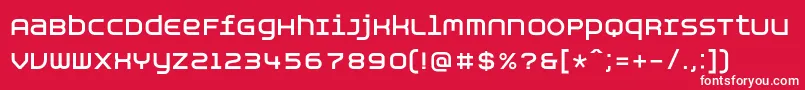 フォントAspirinAdvancebold – 赤い背景に白い文字