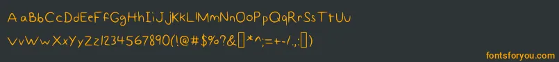 Шрифт FancyNot – оранжевые шрифты на чёрном фоне