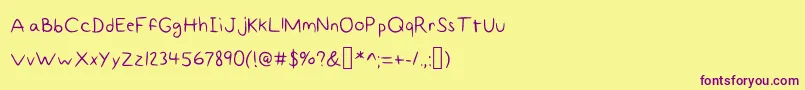 FancyNot Font – Purple Fonts on Yellow Background