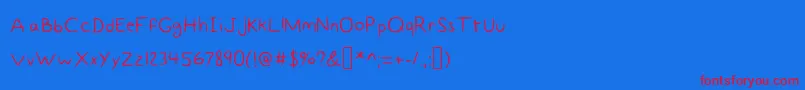 FancyNot Font – Red Fonts on Blue Background