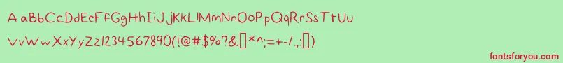 FancyNot Font – Red Fonts on Green Background