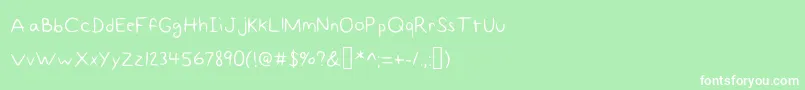 FancyNot Font – White Fonts on Green Background