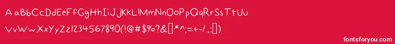 FancyNot Font – White Fonts on Red Background