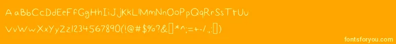 FancyNot Font – Yellow Fonts on Orange Background