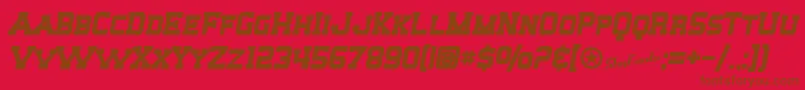 SfBigWhiskeyScBold Font – Brown Fonts on Red Background