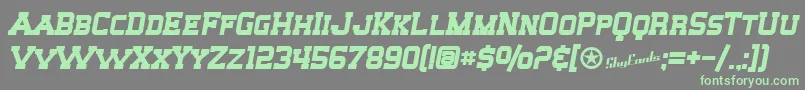 フォントSfBigWhiskeyScBold – 灰色の背景に緑のフォント