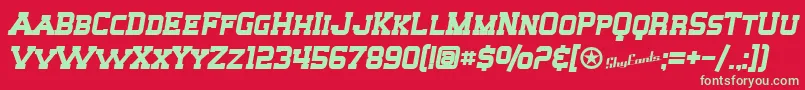 SfBigWhiskeyScBold Font – Green Fonts on Red Background