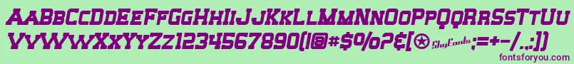 SfBigWhiskeyScBold Font – Purple Fonts on Green Background