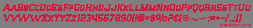 フォントSfBigWhiskeyScBold – 赤い文字の灰色の背景