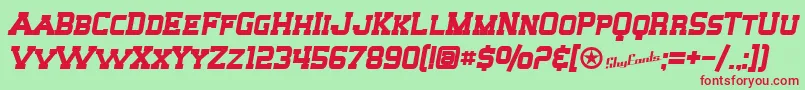 SfBigWhiskeyScBold Font – Red Fonts on Green Background