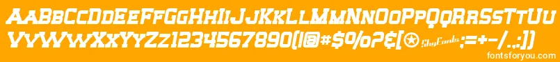 SfBigWhiskeyScBold Font – White Fonts on Orange Background
