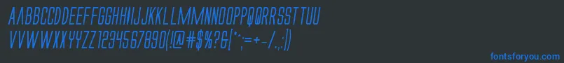 Alienleagueiiboldital Font – Blue Fonts on Black Background