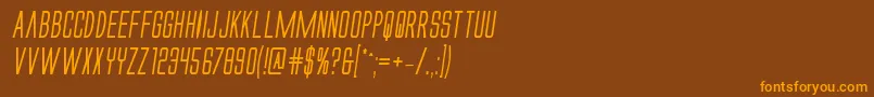 Alienleagueiiboldital Font – Orange Fonts on Brown Background