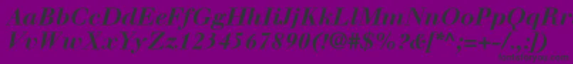 WalbaumLtBoldItalic Font – Black Fonts on Purple Background