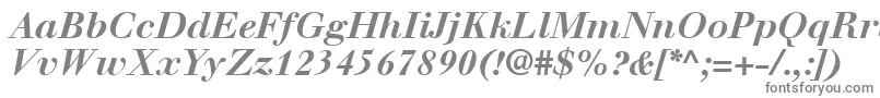 フォントWalbaumLtBoldItalic – 灰色のフォント