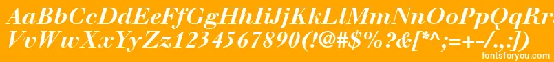 WalbaumLtBoldItalic Font – White Fonts on Orange Background