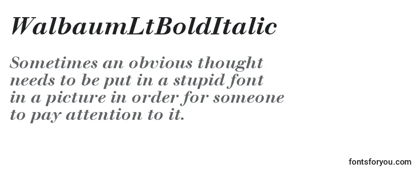 WalbaumLtBoldItalic フォントのレビュー