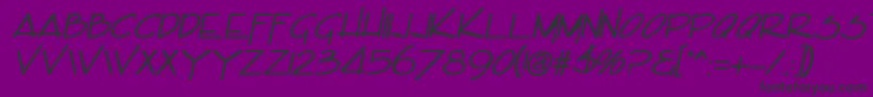 EncinoItalic Font – Black Fonts on Purple Background