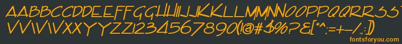 EncinoItalic Font – Orange Fonts on Black Background