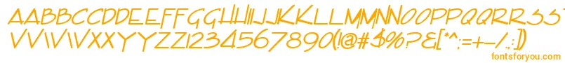 EncinoItalic-Schriftart – Orangefarbene Schriften