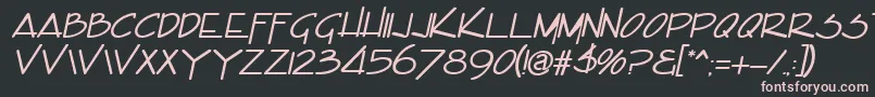 EncinoItalic Font – Pink Fonts on Black Background
