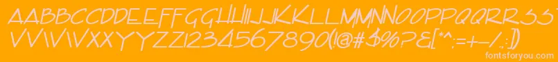 EncinoItalic Font – Pink Fonts on Orange Background