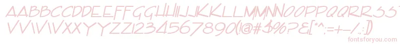 EncinoItalic Font – Pink Fonts on White Background