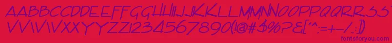 Шрифт EncinoItalic – фиолетовые шрифты на красном фоне
