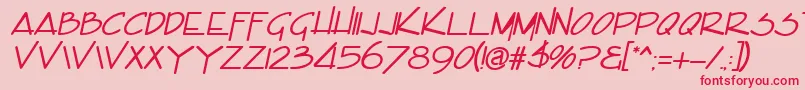 fuente EncinoItalic – Fuentes Rojas Sobre Fondo Rosa