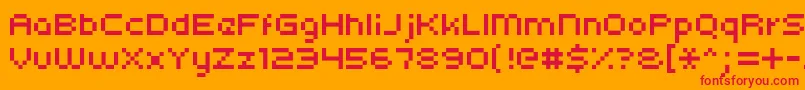 Kroeger0553 Font – Red Fonts on Orange Background