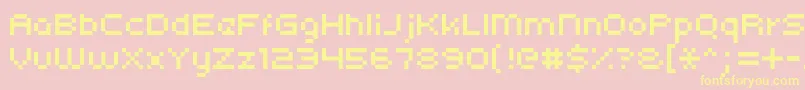 Kroeger0553 Font – Yellow Fonts on Pink Background