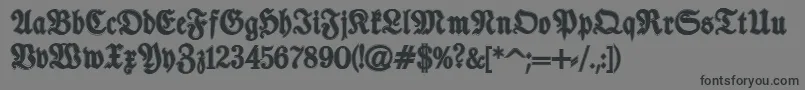 TypographerfrakturContour Font – Black Fonts on Gray Background