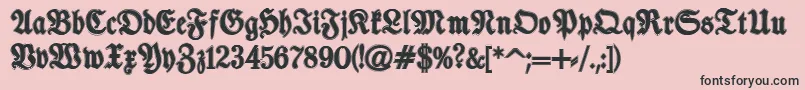 TypographerfrakturContour Font – Black Fonts on Pink Background