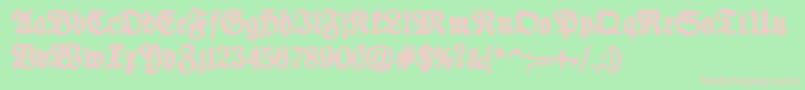 TypographerfrakturContour Font – Pink Fonts on Green Background